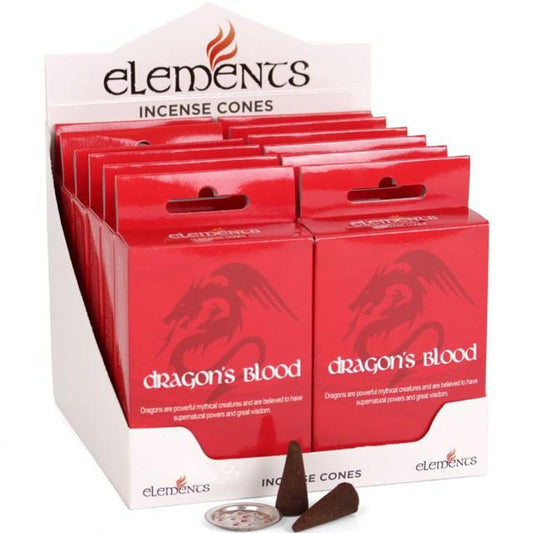 Set of 12 Packets of Elements Dragon's Blood Incense Cones - DuvetDay.co.uk