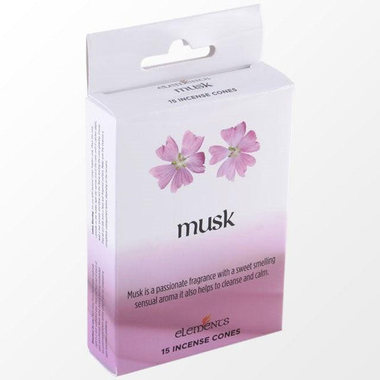 Set of 12 Packets of Elements Musk Incense Cones - DuvetDay.co.uk