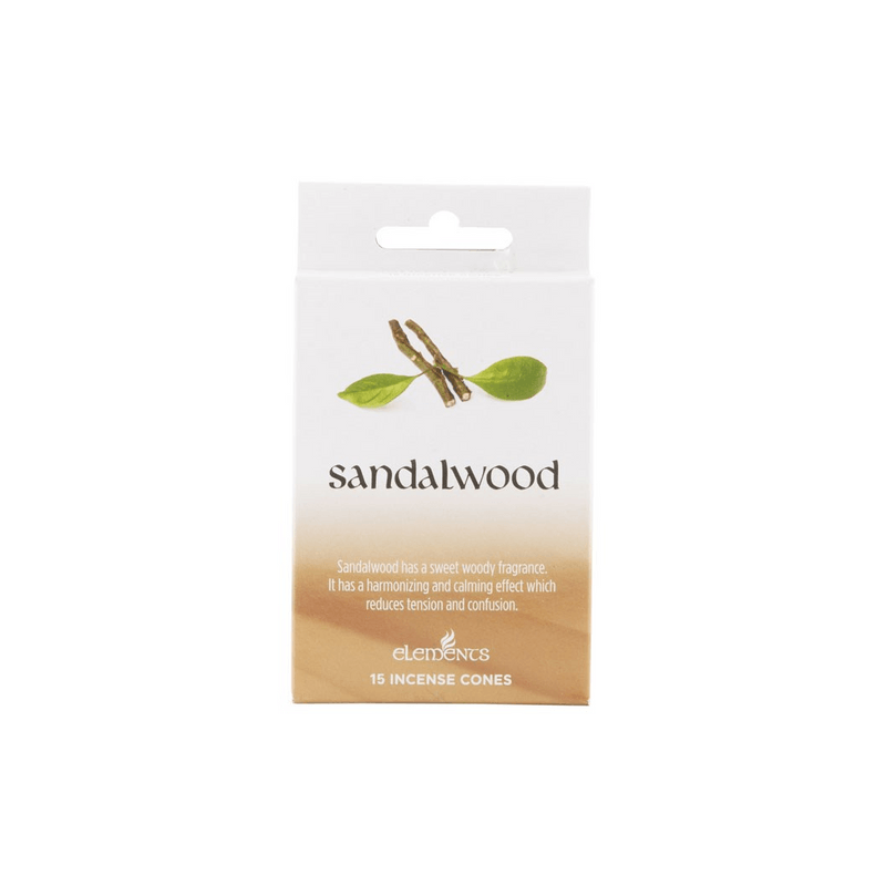 Set of 12 Packets of Elements Sandalwood Incense Cones - DuvetDay.co.uk