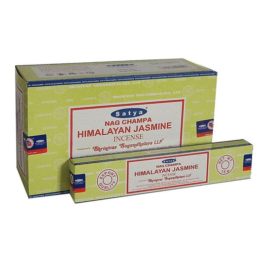Set of 12 Packets of Himalayan Jasmine Incense Sticks by Satya - DuvetDay.co.uk