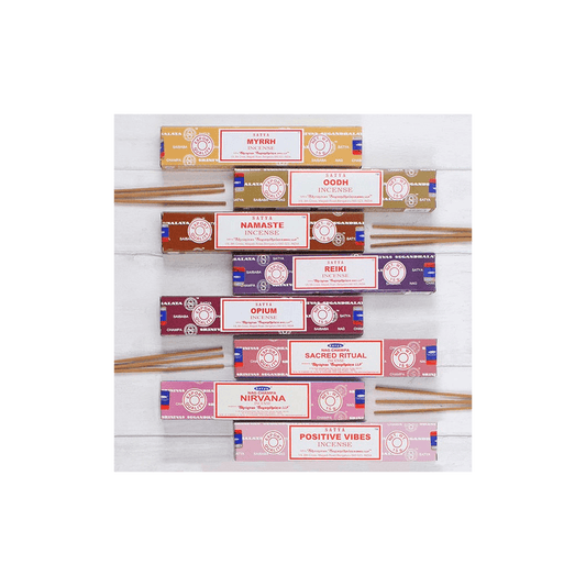 Set of 12 Packets of Nirvana Incense by Satya - DuvetDay.co.uk