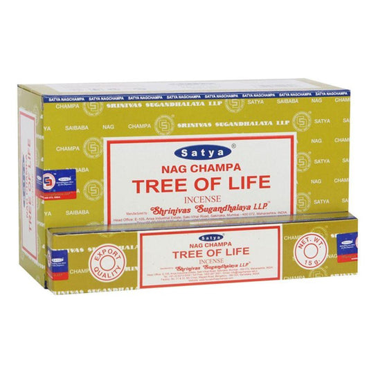 Set of 12 Packets of Tree of Life Incense Sticks by Satya - DuvetDay.co.uk