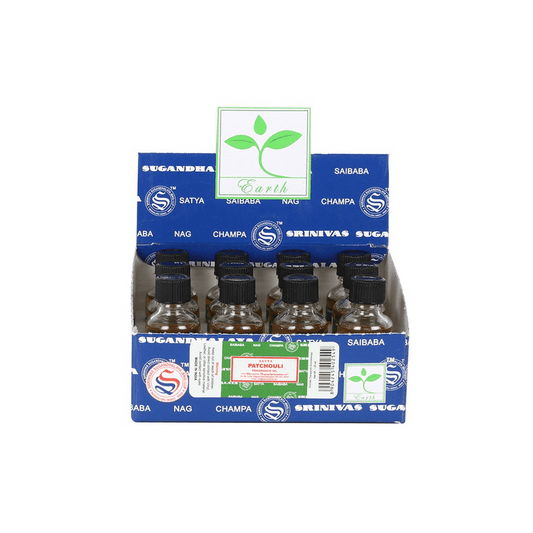 Set of 12 Patchouli Fragrance Oils by Satya - DuvetDay.co.uk