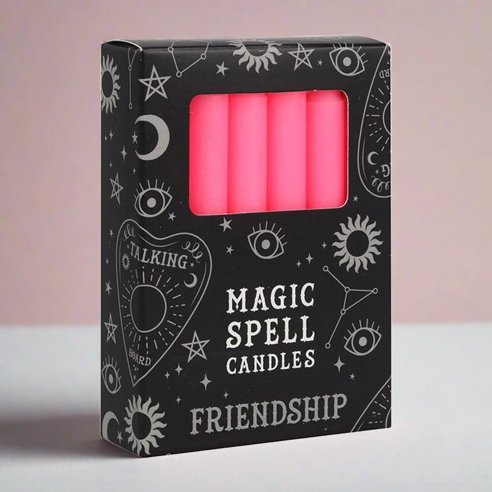 Set of 12 Pink 'Friendship' Spell Candles - DuvetDay.co.uk