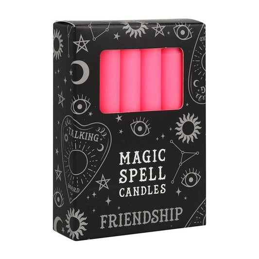 Set of 12 Pink 'Friendship' Spell Candles - DuvetDay.co.uk