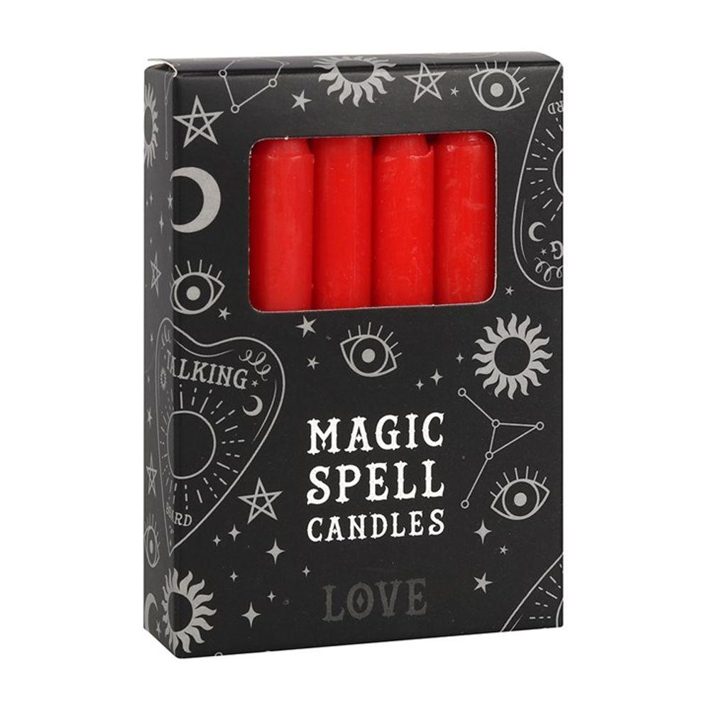 Set of 12 Red 'Love' Spell Candles - DuvetDay.co.uk