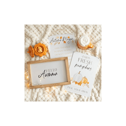 Set of 2 Autumn Accents Metal Hanging Signs - DuvetDay.co.uk