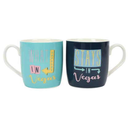 Set of 2 What Happens in Vegas Mugs - DuvetDay.co.uk