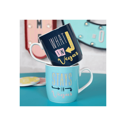 Set of 2 What Happens in Vegas Mugs - DuvetDay.co.uk