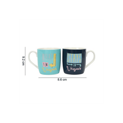 Set of 2 What Happens in Vegas Mugs - DuvetDay.co.uk