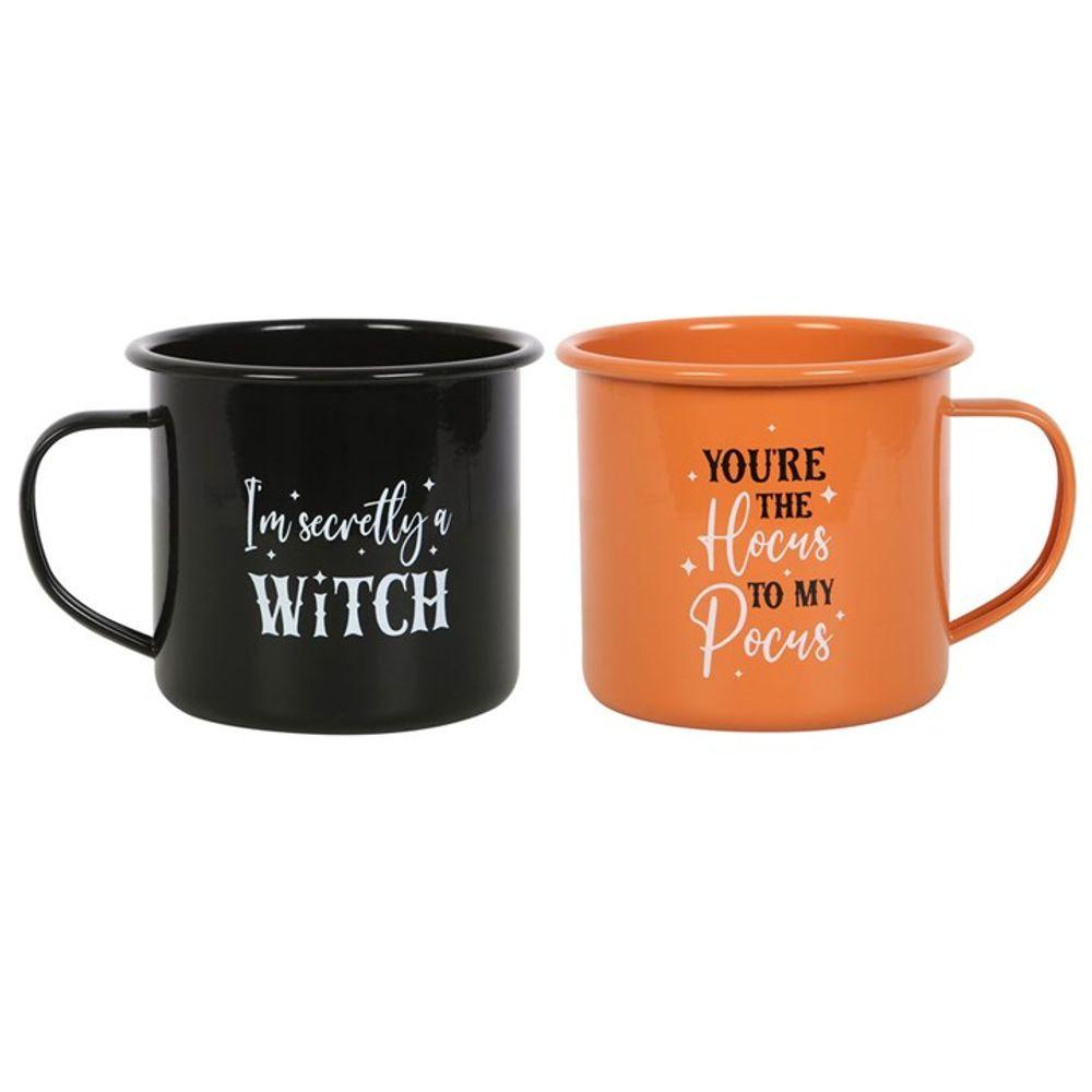 Set of 2 Witchy Enamel Mugs - DuvetDay.co.uk