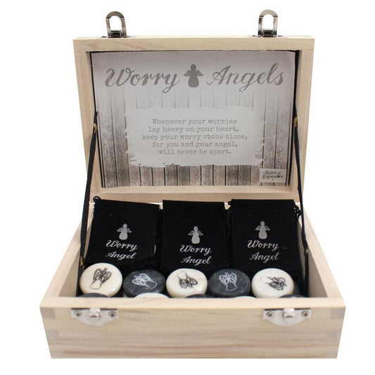 Set of 24 Angel Stones in Box - DuvetDay.co.uk