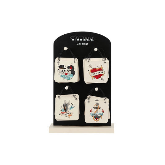 Set of 24 Tattoo Mini Signs - DuvetDay.co.uk