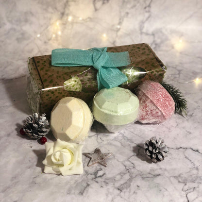 Set Of 3 Gemstone Bathbombs Gift Pack - Mix 2 - DuvetDay.co.uk