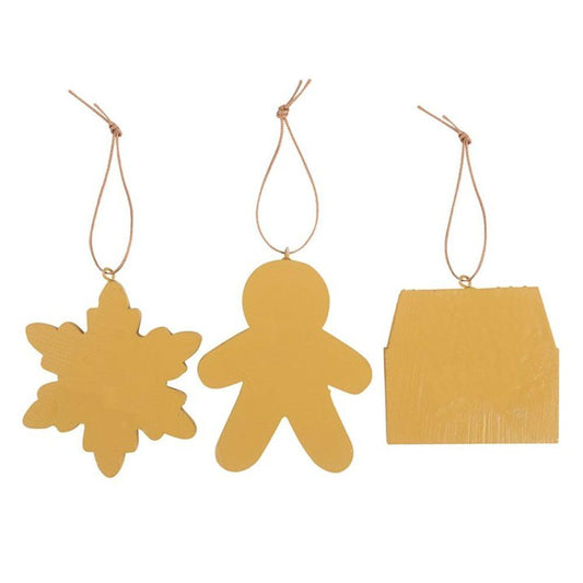 Set of 3 Hanging Gingerbread Decorations - DuvetDay.co.uk
