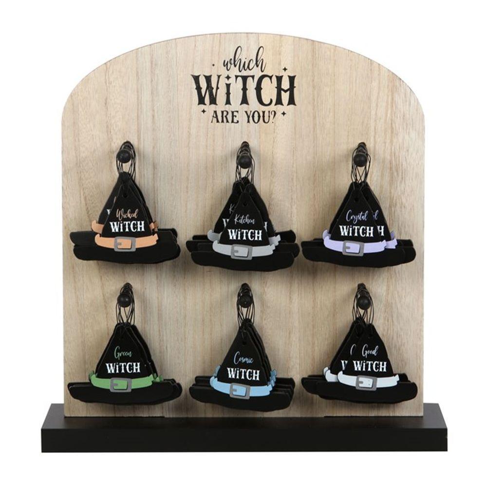 Set of 36 Witch Hat Mini Signs on Display - DuvetDay.co.uk