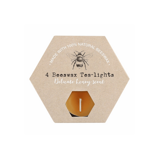 Set of 4 Beeswax Tealights - DuvetDay.co.uk