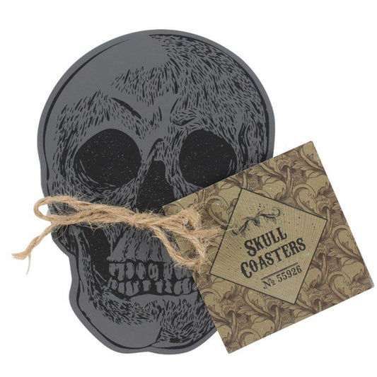 Set Of 4 Skull Coasters - DuvetDay.co.uk