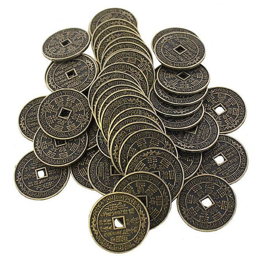 Set of 50 3.5cm Chinese Coins - DuvetDay.co.uk