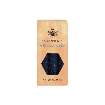 Set of 6 Blue Beeswax Spell Candles - DuvetDay.co.uk