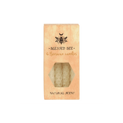 Set of 6 Cream Beeswax Spell Candles - DuvetDay.co.uk