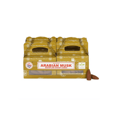 Set of 6 Packets of Arabian Musk Backflow Dhoop Cones by Satya - DuvetDay.co.uk