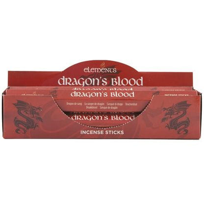 Set of 6 Packets of Elements Dragon's Blood Incense Sticks - DuvetDay.co.uk