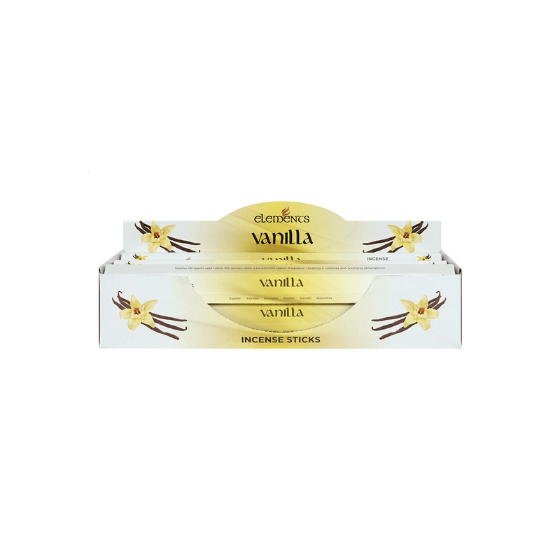 Set of 6 Packets of Elements Vanilla Incense Sticks