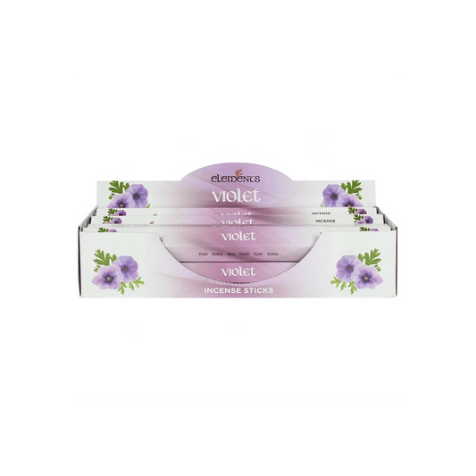 Set of 6 Packets of Elements Violet Incense Sticks - DuvetDay.co.uk