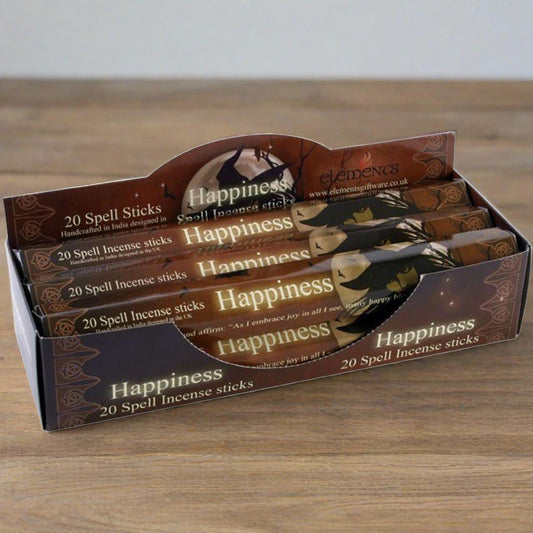 Set of 6 Packets of Happiness Spell Incense Sticks by Lisa Parker - DuvetDay.co.uk