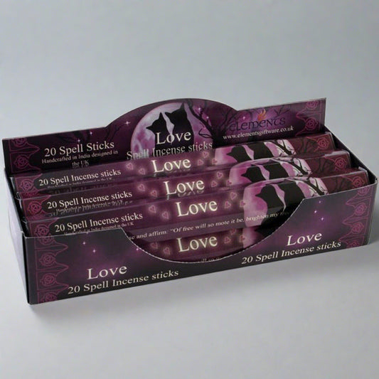 Set of 6 Packets of Love Spell Incense Sticks by Lisa Parker - DuvetDay.co.uk