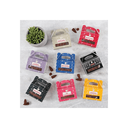 Set of 6 Packets of Satya Lavender Backflow Dhoop Cones - DuvetDay.co.uk