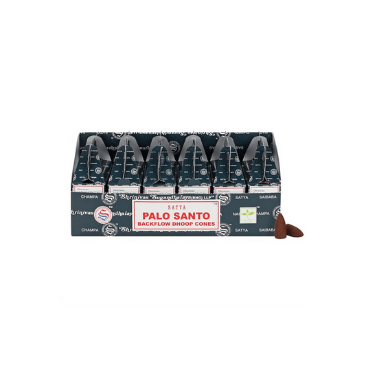 Set of 6 Packets of Satya Palo Santo Backflow Dhoop Cones - DuvetDay.co.uk