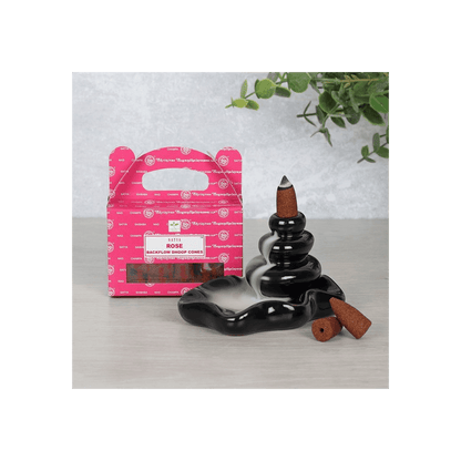 Set of 6 Packets of Satya Rose Backflow Dhoop Cones - DuvetDay.co.uk