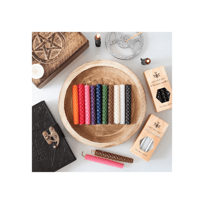 Set of 6 Red Beeswax Spell Candles - DuvetDay.co.uk