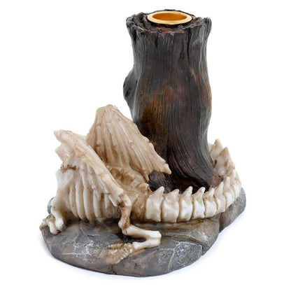 Shadows of Darkness Sleeping Bones Dragon Skeleton Candlestick Candle Holder - DuvetDay.co.uk