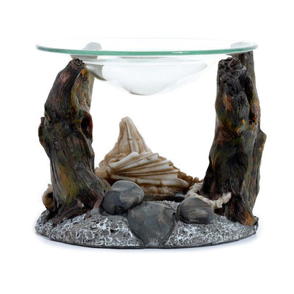 Shadows of Darkness Sleeping Bones Dragon Skeleton Oil & Wax Burner with Glass Dish - DuvetDay.co.uk