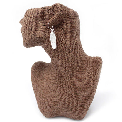 Shell & Silver Earrings - Flip-flops- MOP - DuvetDay.co.uk