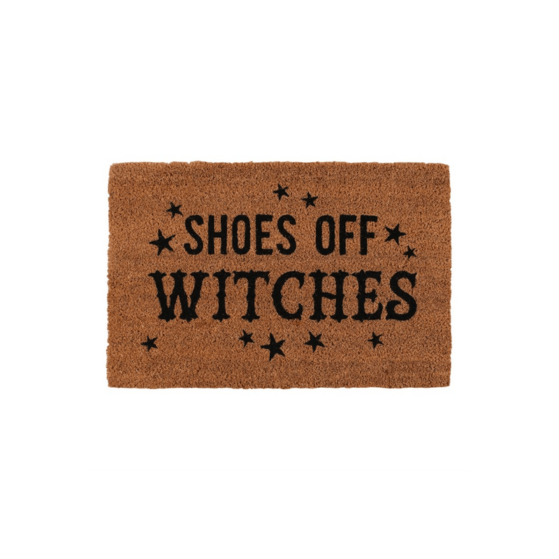 Shoes Off Witches Natural Doormat