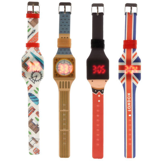 Silicone Digital Watch - London Icons - DuvetDay.co.uk