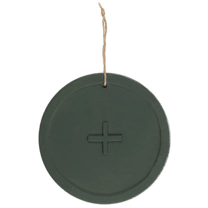 Silver Effect Terracotta Triquetra Plaque - DuvetDay.co.uk