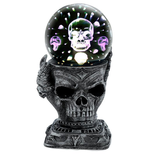 Silver Skull LED Metallic Orb - DuvetDay.co.uk