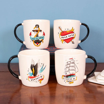 Sink Or Swim Tattoo Anchor Mug - DuvetDay.co.uk
