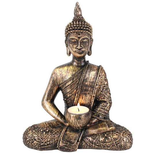 Sitting Thai Buddha Tealight Holder - DuvetDay.co.uk