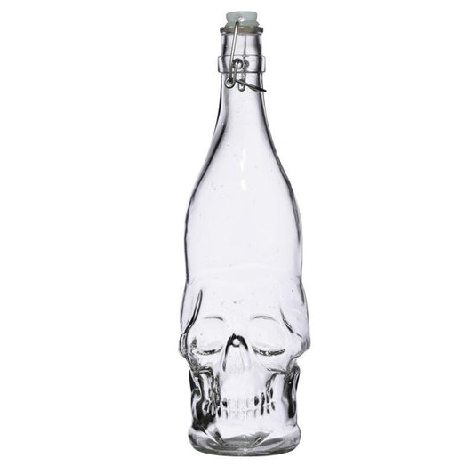 Skull Shaped Water Bottle 1L - Skulls & Roses - DuvetDay.co.uk