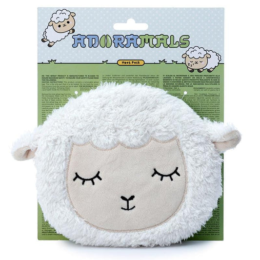 Sleepy Sheep Round Microwavable Plush Wheat and Lavender Heat Pack - DuvetDay.co.uk