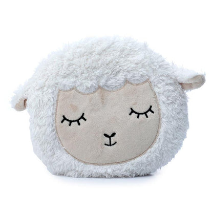 Sleepy Sheep Round Microwavable Plush Wheat and Lavender Heat Pack - DuvetDay.co.uk