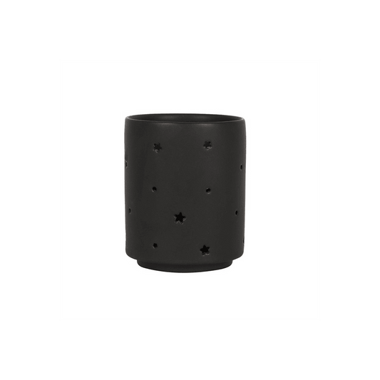 Small Black Mystical Moon Cut Out Tealight Holder - DuvetDay.co.uk