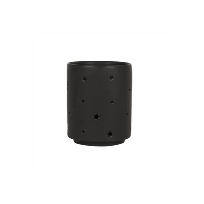 Small Black Triple Moon Cut Out Tealight Holder - DuvetDay.co.uk