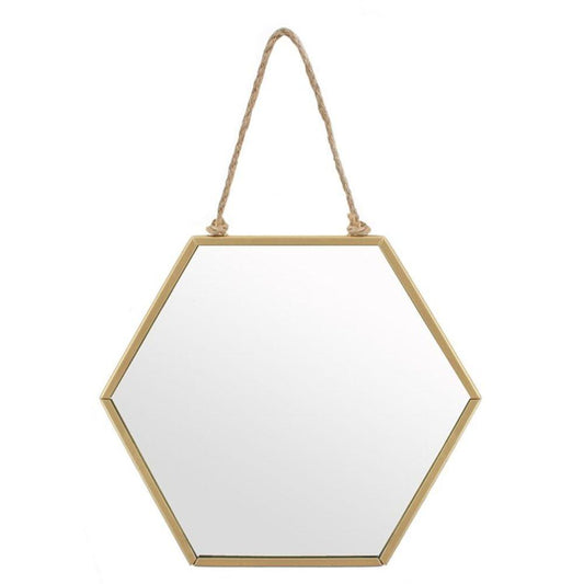 Small Gold Geometric Mirror - DuvetDay.co.uk